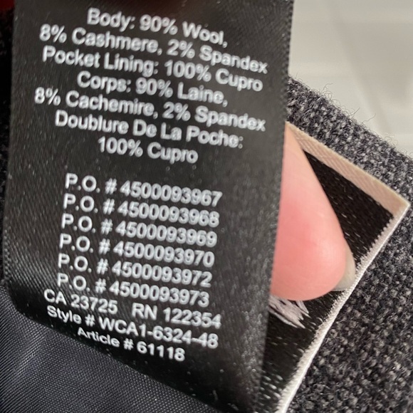 Aritzia Babaton Conan Crop Classic Wool and Cashmere Pants SZ 0 Gray - Picture 11 of 11